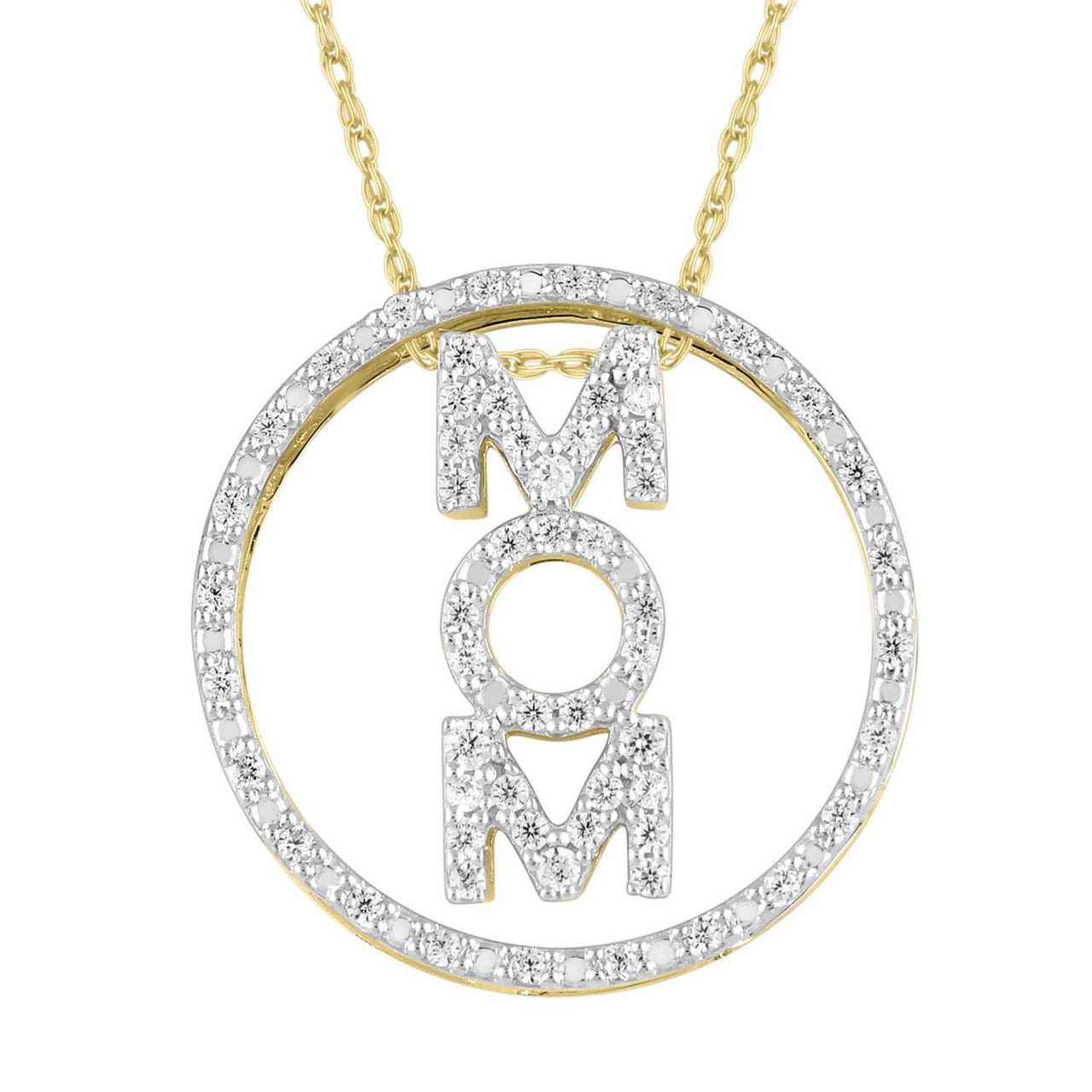 LADIES PENDANT 1/4 ROUND DIAMOND 10K YELLOW GOLD