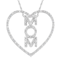 Thumbnail for LADIES PENDANT 1/4 ROUND DIAMOND 10K WHITE GOLD