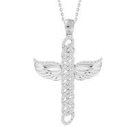 Thumbnail for LADIES PENDANT 1/4 ROUND DIAMOND 10K WHITE GOLD