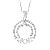 Thumbnail for LADIES PENDANT 1/10 ROUND DIAMOND 10K WHITE GOLD