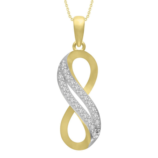 LADIES PENDANT 1/10 ROUND DIAMOND 10K YELLOW GOLD