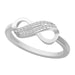 LADIES RING 1/10 CT ROUND DIAMOND 10K WHITE GOLD