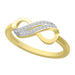 LADIES RING 1/10 CT ROUND DIAMOND 10K YELLOW GOLD