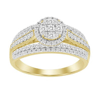 Thumbnail for LADIES RING 1/2 CT ROUND DIAMOND 10K YELLOW GOLD