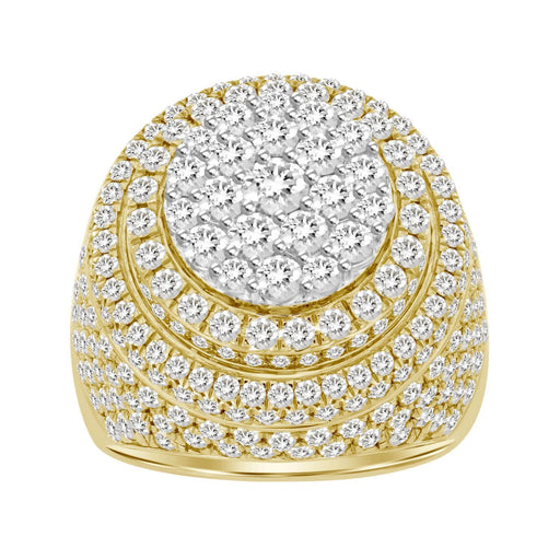 MEN'S RING 5 1/2 CT ROUND DIAMOND 14K YELLOW GOLD