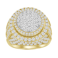 Thumbnail for MEN'S RING 5 3/4 CT ROUND DIAMOND 14K YELLOW GOLD