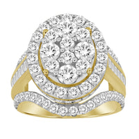 Thumbnail for LADIES RING 3 CT ROUND/BAGUETTE DIAMOND 10K YELLOW GOLD
