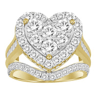 Thumbnail for LADIES RING 3 CT ROUND/BAGUETTE DIAMOND 10K YELLOW GOLD