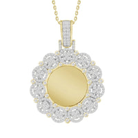 Thumbnail for MEN'S CHARM 1 5/8 CT ROUND DIAMOND 10K YELLOW GOLD