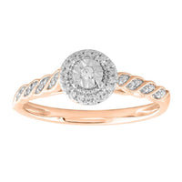 Thumbnail for LADIES RING 1/10 CT ROUND DIAMOND 10K ROSE GOLD