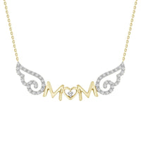 Thumbnail for LADIES NECKLACE WITH CHAIN 1/10 CT ROUND DIAMOND 10K YELLOW GOLD