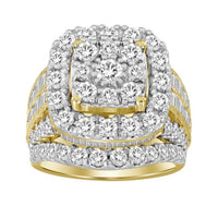 Thumbnail for LADIES RING 3 CT ROUND/BAGUETTE DIAMOND 10K YELLOW GOLD