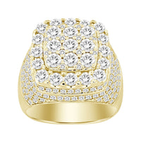 Thumbnail for MEN'S RING 4 1/20 CT ROUND DIAMOND 14K YELLOW GOLD