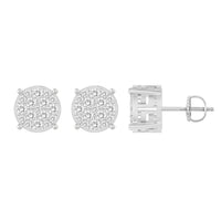 Thumbnail for MEN'S EARRING 1/4 CT ROUND  DIAMOND 10K WHITE GOLD