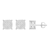 Thumbnail for MEN'S EARRING 1/4 CT ROUND  DIAMOND 10K WHITE GOLD