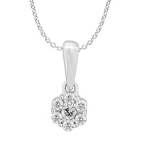 Thumbnail for LADIES PENDANT 1/6 ROUND DIAMOND 14K WHITE GOLD