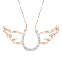 Thumbnail for LADIES PENDANT 1/10 CT ROUND DIAMOND 10K ROSE GOLD