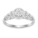 LADIES RING 1/5 CT ROUND DIAMOND 10K WHITE GOLD