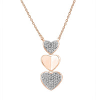 Thumbnail for LADIES PENDANT 1/10 CT ROUND DIAMOND 10K ROSE GOLD