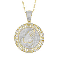 Thumbnail for MEN'S CHARM 1 1/5 CT ROUND DIAMOND 10K YELLOW GOLD