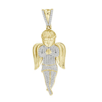 Thumbnail for MEN'S CHARM 1/2 CT ROUND DIAMOND 10K YELLOW GOLD