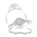 LADIES BRIDAL RING SET 1/3 CT ROUND DIAMOND 10K WHITE GOLD