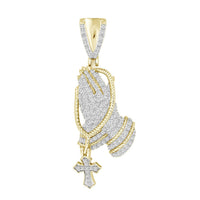 Thumbnail for MEN'S CHARM 1/3 CT ROUND DIAMOND 10K YELLOW GOLD