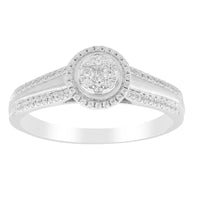 Thumbnail for LADIES RING 1/4 CT ROUND DIAMOND 10K WHITE GOLD