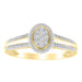 LADIES BRIDAL RING 1/4 CT ROUND DIAMOND 10K YELLOW GOLD