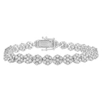 Thumbnail for LADIES BRACELET 3 CT ROUND DIAMOND 10K WHITE GOLD