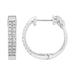 LADIES HOOPS 1/2 CT ROUND DIAMOND 10K WHITE GOLD