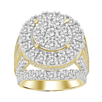 Thumbnail for LADIES RING 5 CT ROUND/BAGUETTE DIAMOND 10K YELLOW GOLD