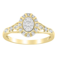 Thumbnail for LADIES RING 1/5 CT ROUND DIAMOND 10K YELLOW GOLD