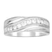 MEN'S RING 1/2 CT ROUND DIAMOND 14K WHITE GOLD