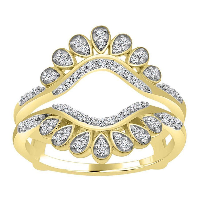 LADIES RING 1/4 CT ROUND DIAMOND 10K YELLOW GOLD