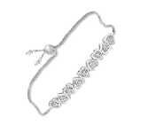 Thumbnail for 0.05CT RD DIAAMONDS SET IN SILVER LADIES BRACELET