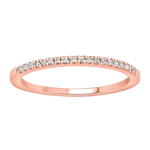 0.35CT RD DIAMONDS SET IN 14KT TTT WHITE YELLOW AND ROSE GOLD LADIES STACKBLE BAND