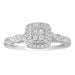 LADIES RING 1/6 CT ROUND DIAMOND 10K WHITE GOLD