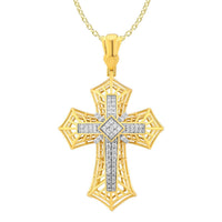 Thumbnail for MEN'S PENDANT 1 CT ROUND DIAMOND 14K YELLOW GOLD