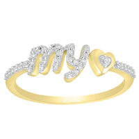 Thumbnail for LADIES RING 1/6 CT ROUND DIAMOND 10K YELLOW GOLD