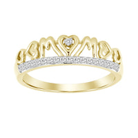 Thumbnail for LADIES RING 1/10 CT ROUND DIAMOND 10K YELLOW GOLD