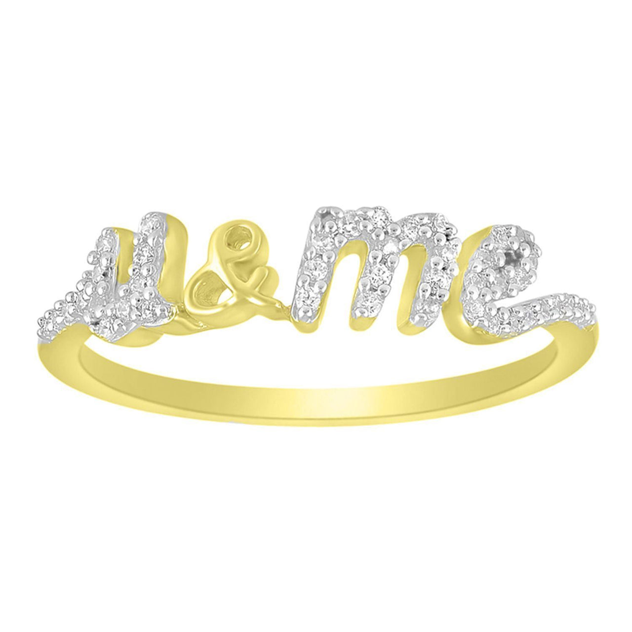 LADIES RING 1/6 CT ROUND DIAMOND 10K YELLOW GOLD