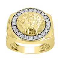 Thumbnail for MEN'S RING 1/4 CT ROUND DIAMOND 10K YELLOW GOLD