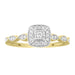 LADIES RING 1/6 CT ROUND DIAMOND 10K YELLOW GOLD