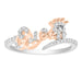 LADIES RING 1/6 CT ROUND DIAMOND 10K WHITE/ROSE GOLD