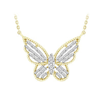 Thumbnail for LADIES PENDANT 1/4 CT ROUND/BAGUETTE DIAMOND 10K YELLOW GOLD