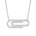 LADIES NECKLACE 1/4 CT ROUND DIAMOND 10K WHITE GOLD