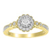 LADIES RING 1/3 CT ROUND DIAMOND 10K YELLOW GOLD