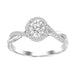 LADIES RING 1/4 CT ROUND DIAMOND 10K WHITE GOLD