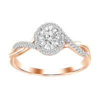 Thumbnail for LADIES RING 1/4 CT ROUND DIAMOND 10K ROSE GOLD